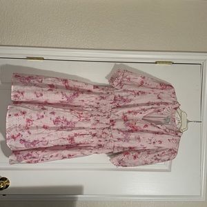 WOMENS LARGE NINE WEST PINK TEA DRESS